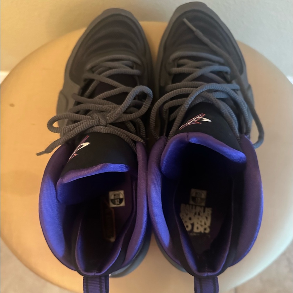 Nike Air Penny V size 12 Gray and Purple High-Top Sneakers - Picture 3 of 7